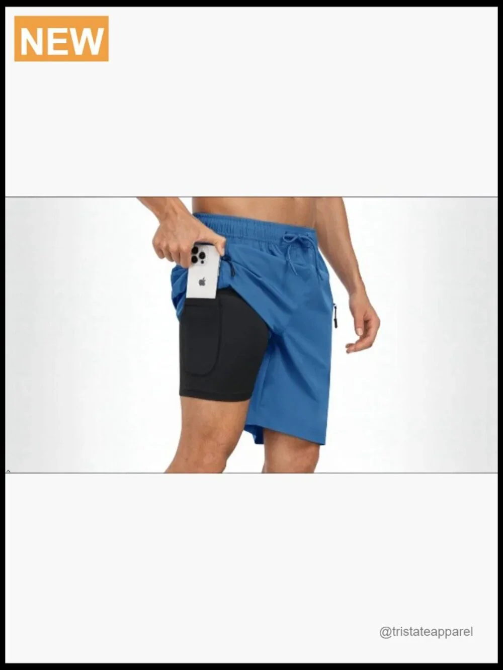 Men's Quick Dry Swim Trunks with Compression Liner 9